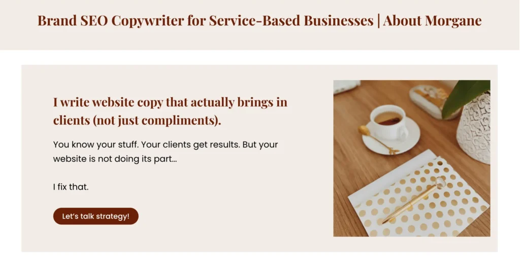 About Morgane SEO Copywriter