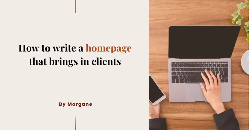 How to write a homepage that brings in clients