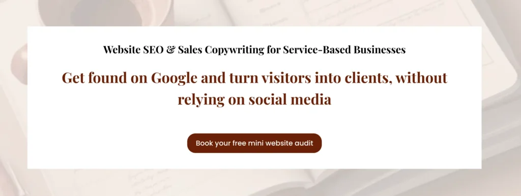 My homepage hero section