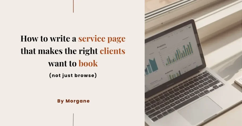 How to write a service page that makes the right clients want to book